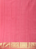 Rose Pink Leaf Butta Woven Design Pure Kanchipuram Silk Saree with Zari Border