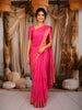 Rose Pink Paisley Butta Zari Woven Design Pure Kanchipuram Silk Saree with Zari Border