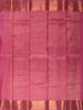 Rose Pink Paisley Butta Zari Woven Design Pure Kanchipuram Silk Saree with Zari Border