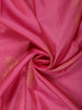 Rose Pink Paisley Butta Zari Woven Design Pure Kanchipuram Silk Saree with Zari Border