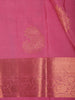 Rose Pink Paisley Butta Zari Woven Design Pure Kanchipuram Silk Saree with Zari Border