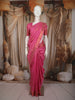 Rose Pink Paisley Butta Zari Woven Design Pure Kanchipuram Silk Saree with Zari Border