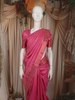 Rose Pink Paisley Butta Zari Woven Design Pure Kanchipuram Silk Saree with Zari Border