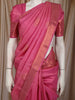 Rose Pink Paisley Butta Zari Woven Design Pure Kanchipuram Silk Saree with Zari Border