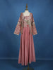 Rose Pink Peacock Embroidered Georgette Kids Palazzo Suit