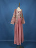 Rose Pink Peacock Embroidered Georgette Kids Palazzo Suit