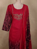 Dark Pink Abstract Sequins and Beads Embroidered Design Cotton Straight Cut Salwar Suit