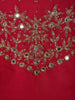 Dark Pink Abstract Sequins and Beads Embroidered Design Cotton Straight Cut Salwar Suit