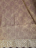 Rose Taupe Floral Zari Woven Design Banarasi Silk Saree with Designer Border