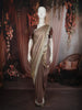 Rose Taupe Floral Zari Woven Design Banarasi Silk Saree with Designer Border