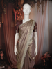 Rose Taupe Floral Zari Woven Design Banarasi Silk Saree with Designer Border