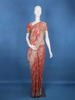 Rose Gold Floral Zari Sequin Embellishment Organza Saree - Diadem