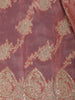 Rose Gold Floral Zari Sequin Embellishment Organza Saree - Diadem