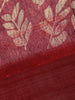 Rose Gold Leaf Printed Fancy Cotton Saree - Diadem