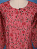 Rose Pink Floral Printed Cotton Kurti - Diadem