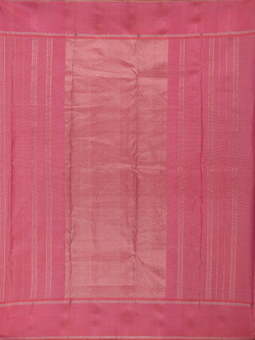 Rose Pink Subtle Woven Texture Solid Border Silk Saree - Diadem
