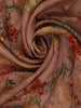 Pink Banarasi Saree with Flower and Leaf Design on the Body with Zari Border - Diadem