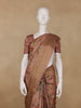 Pink Banarasi Saree with Flower and Leaf Design on the Body with Zari Border - Diadem