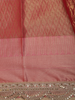 Rosewood Pink Zari Woven Design Tissue Silk Saree with Designer Border