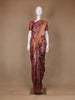 Rosewood Pink Tropical Bird Printed Semi Tussar Saree - Diadem