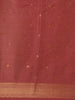 Rosewood Pink Tropical Bird Printed Semi Tussar Saree - Diadem