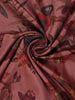 Rosewood Pink Tropical Bird Printed Semi Tussar Saree - Diadem