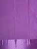 Royal Amethyst Purple Floral Butta Woven Design Semi Banarasi Saree with Striped Border