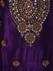 Royal Aubergine Purple Heavy Sequins and Beads Embroidered Design Organza Lehenga with Dupatta