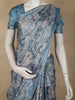 Royal Blue Abstract Printed Design Semi Tussar Fancy Saree