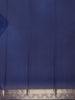 Royal Blue Antique Gold Zari Work Chiffon Silk Saree - Diadem