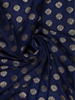 Royal Blue Antique Gold Zari Work Chiffon Silk Saree - Diadem