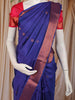 Royal Blue Butta Woven Design Soft Silk Fancy Saree with Contrast Border