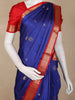 Royal Blue Butta Woven Design Kanchipuram Silk Saree with Contrast Border