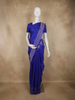 Royal Blue Butta Woven Design Pure Kanchipuram Silk Saree with Zari Border