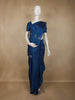 Royal Blue Butta Woven Design Soft Silk Fancy Saree with Self Border