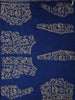Royal Blue Butta Zari Embroidered Design Pure Organza Saree with Scalloped Border