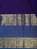 Royal Blue Butta Zari Woven Design Pure Kanchipuram Silk Saree with Contrast Zari Border