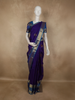 Royal Blue Butta Zari Woven Design Pure Kanchipuram Silk Saree with Contrast Zari Border