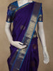 Royal Blue Butta Zari Woven Design Pure Kanchipuram Silk Saree with Contrast Zari Border