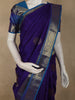 Royal Blue Butta Zari Woven Design Pure Kanchipuram Silk Saree with Contrast Zari Border