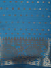 Royal Blue Butta Zari Woven Design Semi Silk Saree with Floral Border
