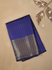Royal Blue Checked Woven Design Soft Silk Fancy Saree