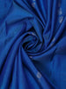 Royal Blue Floral Butta Woven Design Pure Kanchipuram Silk Saree with Contrast Blouse