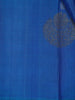 Royal Blue Floral Butta Woven Design Pure Kanchipuram Silk Saree with Contrast Blouse
