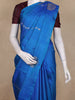 Royal Blue Floral Butta Woven Design Pure Kanchipuram Silk Saree with Contrast Blouse