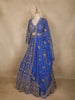 Royal Blue Floral Design Net Lehenga