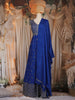 Royal Blue Floral Embroidered Chiffon Gown