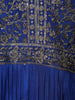 Royal Blue Floral Embroidered Chiffon Gown