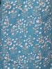 Royal Blue Floral Printed Design Cotton Salwar Suit with Mirror Work and Dupatta