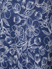 Royal Blue Floral Vine Thread Embroidered Design Cotton Anarkali Suit with Matching Dupatta